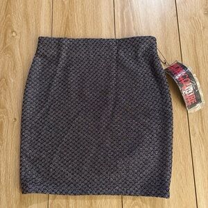 NWT WOW Couture Black and Gray Skirt Size Medium